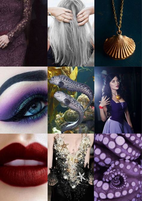 Ursula Astethic, Ursula Aesthetic, Vanessa Little Mermaid, Sea Witch Costume, Poor Unfortunate Souls, Disney Icons, Disney Collage, Mermaid Aesthetic, Sea Witch