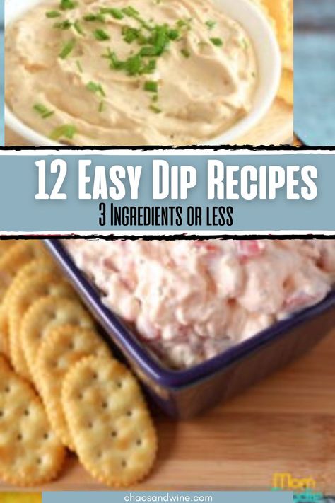 5 Ingredient Appetizers Easy Recipes, Super Easy Dip Recipes, Dip For Party Easy, Easy Cheap Appetizers For A Party Simple, Best Dip Ever 3 Ingredients, No Cream Cheese Dip, Easy New Years Appetizers, Simple Snacks For Party 3 Ingredients, Easy Dips For Work Party