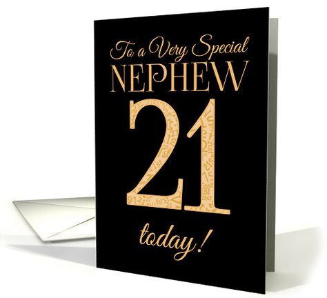 Chic 21st Birthday Card for Special Nephew card Happy 21st Birthday Nephew, Birthday Card For Nephew, 21st Birthday Card, Birthday Wishes With Name, 21st Birthday Cards, Happy Birthday Son, Nephew Birthday, Happy 21st Birthday, Business Day