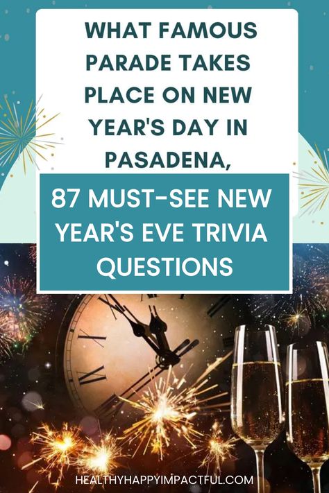 "New Year's Eve trivia question with fireworks, clock, and champagne glasses." New Year Trivia, New Years Trivia, Food Trivia, Trivia Quiz Questions, Picture Quiz, New Year's Eve Activities, Holiday Facts, Fun Trivia Questions, True Or False