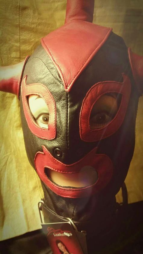 Custom Leatherotics Horned Leather Hood Leather Hood Mask, Hoods (hat), Leather Masks, Devil Face, Hood Mask, Mask Art, Leather Mask, Masks Art, Custom Leather