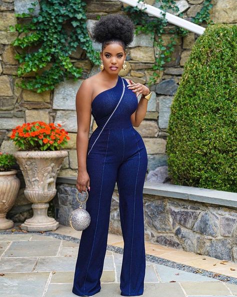 highfashionwearsbotique Blue Jean Romper Outfit, Romper Outfit Denim, Jean Romper Outfit, Jumpsuit For Ladies, Blue Jean Romper, Jumpsuit Jeans, African American Fashion, Jean Romper, One And Done