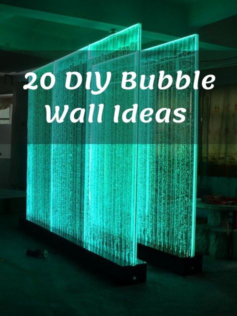 Champagne Wall Ideas, Diy Bubble Chandelier, Diy Champagne Wall, Diy Sensory Wall, Diy Led Lights, Water Wall Diy, Wedding Walls, Sensory Kids Room, Water Bubble Wall