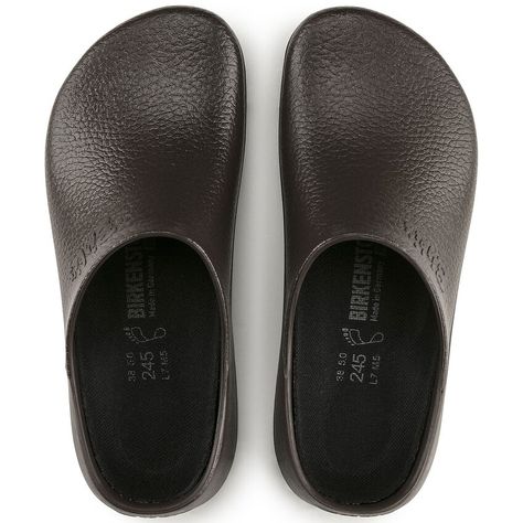 A Professional Collection favorite, the Super Birki clog puts comfort to work in just your color. Fluid-resistant PU and added traction makes it a fit for healthcare, hospitality and wherever you need extra help getting the job done. Wash and disinfect the clog at up to 140°F and its removeable footbed at up to 86°F. The style is grounded in trusted anatomic support—feel the footbed and you'll feel the difference after long hours on your feet.   Replaceable contoured cork-latex footbed, washable at up to 86°F  Fluid-resistant PU upper, easy to clean   Textile footbed lining  Durable PU outsole with tractor-style edges for added traction Dress Wind, Super Birki, Roll Dress, Garden Clogs, Desktop Accessories, Moisture Wicking Fabric, Signature Style, Fashion Store, Birkenstock