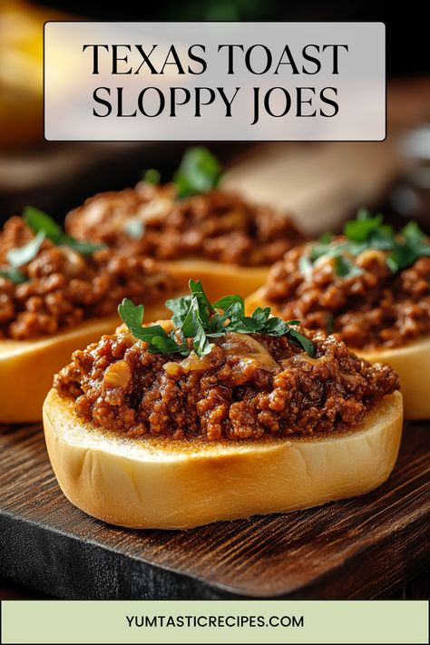 Transform your dinner table with this incredible recipe featuring crispy Texas toast and rich, saucy Sloppy Joe filling. Packed with bold flavors and ready in under 30 minutes, it’s a family favorite you’ll make again and again!

#HeartyMeals #SouthernComfortFood #SloppyJoesUpgrade #TexasToastMagic #WeeknightDinners Texas Toast Recipe Dinner, Sloppy Joe Recipe Pioneer Woman, Texas Toast Sloppy Joes, Sloppy Joe Recipe, Sloppy Joe Sauce, Homemade Sloppy Joes, Garlic Breadsticks, Sloppy Joes Recipe, Texas Toast