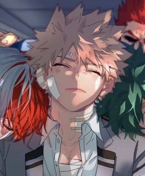 Katsuki Bakugo, Izuku Midoriya, No Se, Hair, Anime