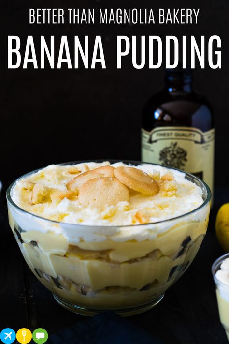 It might sound presumptuous, but this is the best Banana Pudding you will have, and it is much better than the one from Magnolia Bakery. #banana #pudding #recipe #betterthan #magnolia #bakery #sweet #dessert #sweetened #condensedmilk Banana Magnolia, Magnolia Bakery Banana Pudding Recipe, Bananas Foster Recipe, Magnolia Cafe, Banana Foster Recipe, Magnolia Bakery Banana Pudding, Banana Pudding Recipe, Best Banana Pudding, Magnolia Bakery