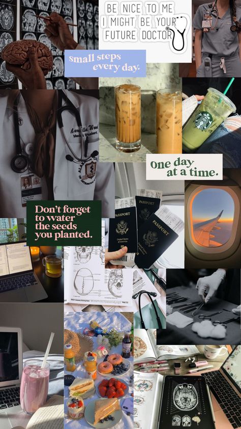 Premed Wallpaper, Vision Board Ideas Doctor, Premed Aesthetic Wallpaper, Medical Collage Wallpaper, Annesha Core, Aesthetic Art Quotes, Nursing School Motivation, Medical School Life, Vision Board Examples