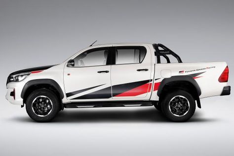 New Toyota Hilux GR Sport revealed for Brazilian market | Auto Express Hilux Gr Sport, Gazoo Racing, Mercedes Gla, Small Suv, New Mercedes, Car Graphics, Stickers Set, Toyota Hilux, Ford Ranger