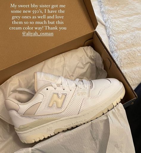 New Balance 550 Cream White, New Balance Cream Shoes, New Balance Shoes Cream, Cream New Balance Shoes, Cream Shoes Outfit, Cream Nike Shoes, New Balance Shoes 550, New Balance 550 Cream, New Balance Cream