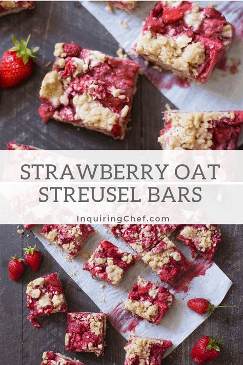 Strawberry Streusel, Streusel Bars, Fruit Crisp, Strawberry Flavor, Streusel Topping, Fresh Strawberries, Fresh Strawberry, Pecans, Family Gatherings