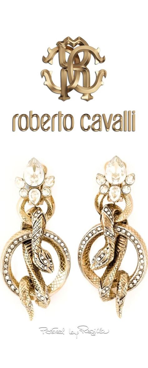 ROBERTO CAVALLI - LOGO Roberto Cavalli Perfume, Exotic Jewelry, Jewellery Design Sketches, Animal Print Fashion, Snake Jewelry, Gold Dust, Crocodiles, Fabulous Jewelry, Just Cavalli