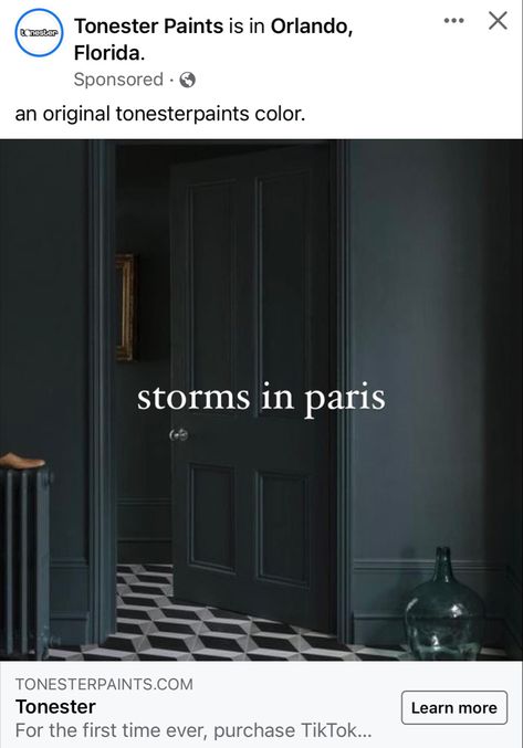 Provincetown Interior Design, Dark Top Light Bottom Paint, Moody Paint Colors For Bedroom, Moody Dark Paint Colors, Moody Boho Paint Colors, Witchy Bedroom Paint Colors, Storm In Paris Paint Color, Behr Dark Paint Colors, Gothic Bedroom Paint Colors