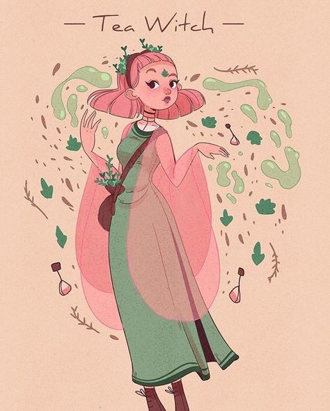 Tea witch? Bet she makes awesome tea. Tea Witch, Scene Girl, Arte Sketchbook, Witch Art, Art And Illustration, A Drawing, 그림 그리기, Pretty Art, Character Design Inspiration