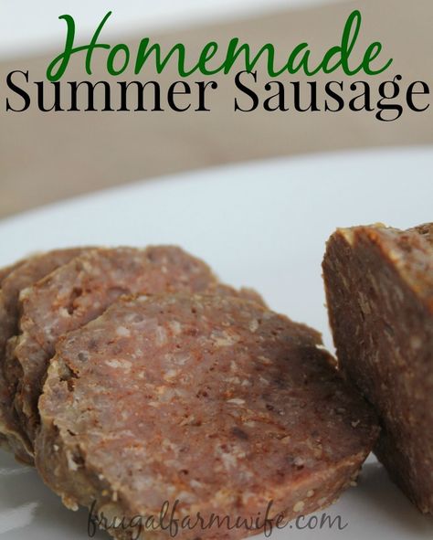 Homemade Summer Sausage, Summer Sausage Recipes, Sausage Making Recipes, Meat Curing, Homemade Sausage Recipes, Summer Sausage, Sausage Making, Farm Wife, Sausage Recipe