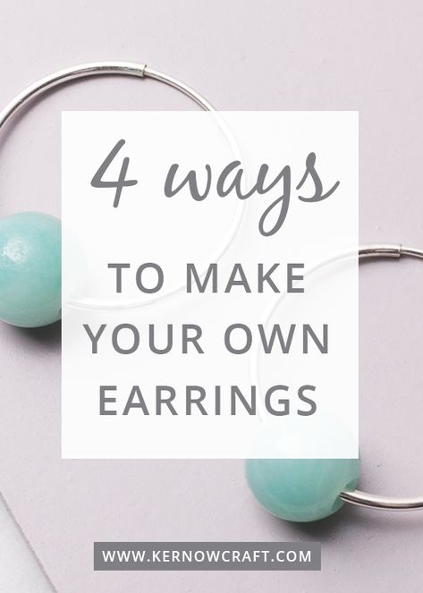 Making Your Own Earrings, How To Make Your Own Earrings, Diy Earrings Easy How To Make, How To Make Dangle Earrings, Home Made Earrings Ideas, How To Make Earrings At Home, Easy Earrings To Make, How To Make Earrings For Beginners, Diy Earrings For Beginners