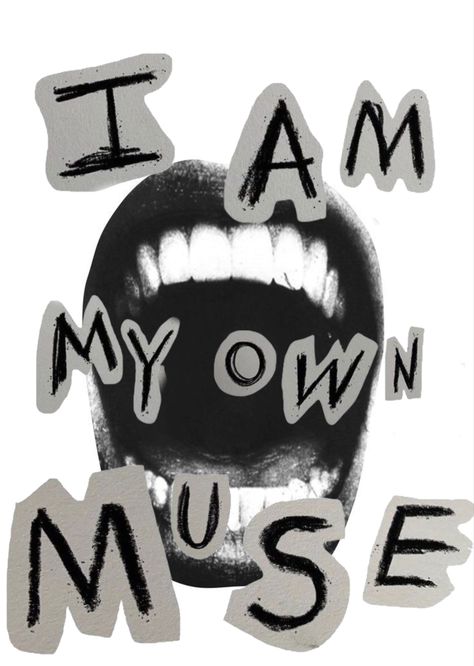 I Am My Own Muse Wallpaper, Edgy Prints, I Am My Own Muse, My Own Muse, Black Pen Drawing, Creative Podcast, Graphic Design Letters, Graphic Design Images, Iconic Wallpaper