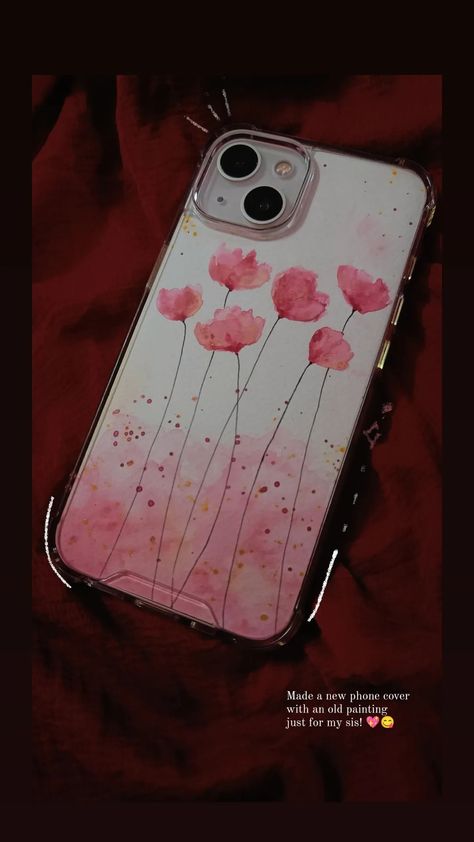 Phone cover painting 🩷

#watercolors #florals #transparentphonecover #art #diy Phone Painting Ideas, Phone Cover Painting, Cover Painting, Minimal Painting, Phone Covers Diy, Creative Corner, Mobile Covers, Water Painting, Diy Phone