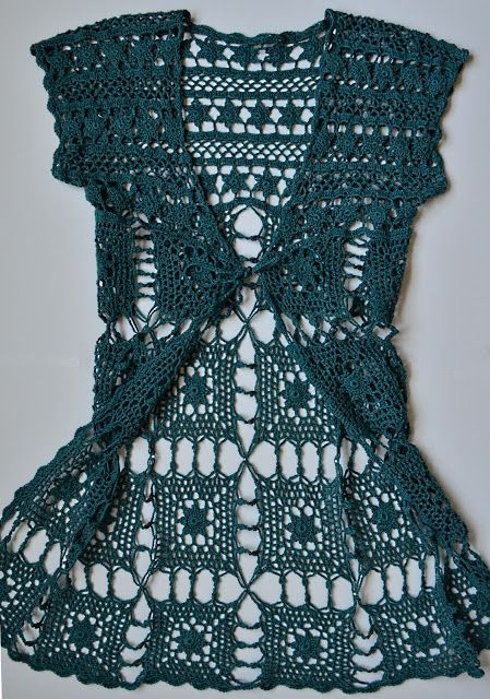 Beautiful Long Crochet Vest by Natalia Kononova CLICK HERE for the written pattern. If you enjoyed this article please share and and Like our Facebook page. Thanks! Gilet Crochet, Crochet Jacket, Long Vests, Vest Pattern, Crochet Woman, Crochet Vest, Crochet Blouse, Love Crochet, Summer Crochet