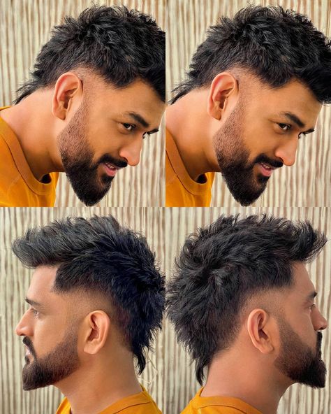 chakri Dhoni 🔵 shared a photo on Instagram: “New hairstyle of Ms Dhoni 😍🔥💥 Pc: @aalimhakim” • See 2,712 photos and videos on their profile. Medium Fade Haircut, Modern Mullet Haircut, Long Curly Hair Men, Men Fade Haircut Short, Mens Hairstyles Curly, Dhoni Quotes, Hear Style, Monochrome Makeup Look, Mens Hairstyles With Beard