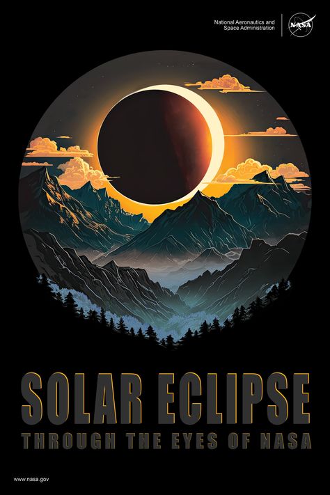 Eclipse Poster, Telescope Hubble, Nasa Solar System, Nasa Missions, Solar Eclipses, Planetary Science, Eclipse 2024, Our Planet Earth, Dark Energy