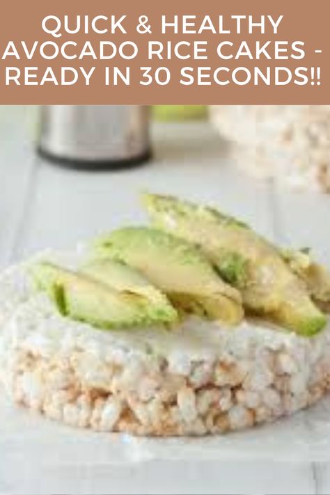 healthy meals Rice Cake Snacks, Avocado Rice, Cake Snack, Healthy Avocado, Stuffed Avocado Healthy, Healthy Bites, Quick Healthy, Avocado Salad, Rice Cakes