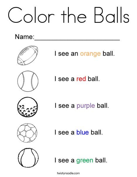 Preschool Ball Theme, Ball Theme Activities For Preschool, Sport Worksheets For Preschool, Ball For Coloring, Sports Prek Activities, Sports Preschool Activities Free Printable, Balls Unit Preschool, Sports Worksheets For Kids, Prek Ball Study