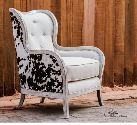 Wayfair.com - Online Home Store for Furniture, Decor, Outdoors & More | Wayfair Cowhide Chair, Cowhide Furniture, High Back Armchair, Faux Cowhide, Velvet Chair, Wing Chair, Hollywood Glam, Accent Chairs For Living Room, Solid Mahogany