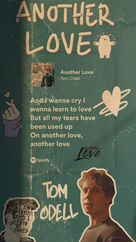 Spotify Edit, Spotify Art, Tom Odell, Grunge Pictures, Music Poster Ideas, Birthday Quotes Funny For Him, Doodle Frame, Best English Songs, Scrapbook Printing