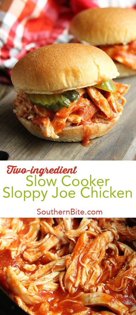 Slow Cooker Sloppy Joes, Picnic Potluck, Chicken Cooker, Easy Slow Cooker Chicken, Easy Skillet, Skillet Dinners, Sloppy Joe, Southern Food, Chicken Slow Cooker Recipes