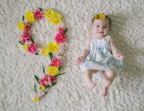 @msnancyma on Instagram: “Last day of being nine months! Almost didn’t get these done but found the most beautiful tulips on yesterday’s grocery run!” Monthly Baby Pictures, Milestone Photos, Take Five, Monthly Milestone, Portrait Photography Poses, Month Flowers, Nine Months, The Last Time, Baby Month By Month