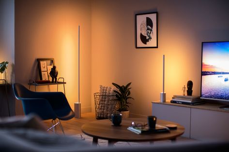 Indirect Lighting Living Room, Phillips Hue Lighting, Bts House, Hue Light, Phillips Hue, Philips Hue Lights, Smart Home Ideas, Hue Lights, Lamps Aesthetic