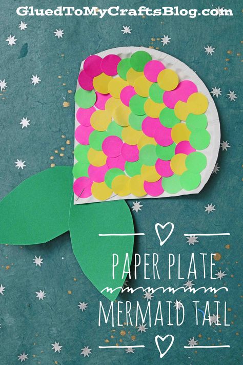 Paper Plate Polka Dot Mermaid Tail Mermaid Tail Craft, Little Mermaid Crafts, Mermaid Tail Art, June Crafts, Under The Sea Crafts, Fairy Tale Crafts, Summer Room, Pirate Crafts, Art Activities For Toddlers