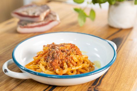 Pici Pasta, Ricotta Fritters, Almond Crusted, Tv Chefs, Parmigiano Reggiano, Fresh Thyme, Caramelized Onions, Dough, Good Food