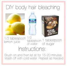 Diy body hair bleaching, Might work eyebrows! Natural Hair Bleaching, Lighten Hair Naturally, Hair Lightener, Body Bleaching, Hair Bleaching, Hair Recipes, Hair Bleach, Bleaching Your Hair, Diy Lip Gloss