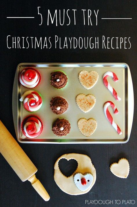 Cookie Playdough, Ece Resources, Christmas Playdough, Christmas Nursery, Diy Playdough, Playdough To Plato, Homemade Playdough Recipe, Sensory Ideas, Playdough Activities