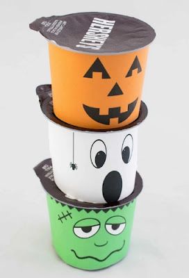 Halloween Pudding, Halloween Lunch Box, Pudding Cup, Halloween Lunch, Halloween Party Treats, Halloween Treats For Kids, Halloween Printables Free, Pudding Cups, Halloween Cups