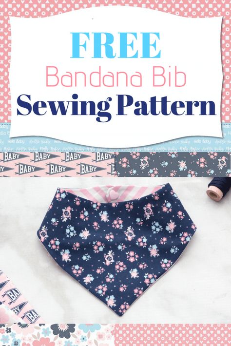 How to Make Bandana Bibs for Babies featured by top US sewing blog, Sweet Red Poppy Bib Pattern, Baby Bandana Bibs, Free Pdf Sewing Patterns, Trendy Sewing, Bandana Baby, Beginner Sewing Projects Easy, Baby Sewing Patterns, Leftover Fabric, Bandana Bib