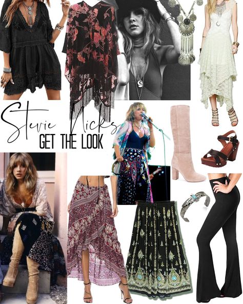 Stevie Nicks Outfits Inspiration Plus Size, Stevie Nicks Concert Outfit Ideas, Stevie Nicks Concert Outfit, Stevie Nicks Outfits Inspiration, Stevie Nicks Outfits, Tee Shirts Vintage, Stevie Nicks Concert, Tops For Women Summer, Concert Graphic