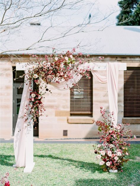 Floral Arbour, Arbor Ideas, Red Palette, Wedding Ceremony Ideas, Wedding Arbour, Arch Flowers, Garden Weddings, Caribbean Wedding, Spring Wedding Flowers