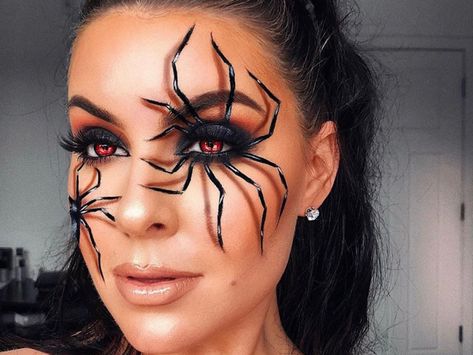 Easy Halloween Eyeshadow Looks, Maquillage Halloween Simple, Spider Makeup, My Biggest Fear, Creative Halloween Makeup, Fantasy Make-up, Holloween Makeup, Biggest Fear, Halloween Makeup Diy