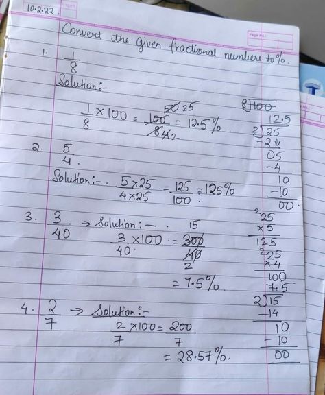 Fraction To Percentage, Fractions To Percentages, Easy Math Worksheets, Maths Tricks, Study Blog, Logic And Critical Thinking, Teaching Math Strategies, Biology Projects, Maths Paper