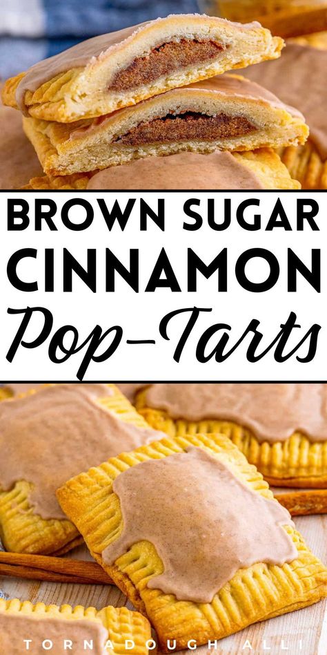 Brown sugar cinnamon pop-tarts come with the best homemade filling and sweet glaze with this recipe from Tornadough Alli. These are the perfect breakfast to whip up in less than an hour! If you enjoy this classic pop-tart flavor, you will LOVE the homemade version! Try these now. Brown Sugar Cinnamon Pop Tarts, Cinnamon Pop Tarts, Pop Tart Recipe, Homemade Pop Tarts Recipe, Homemade Poptarts, Pop Tarts Recipe, Brown Sugar Pop Tarts, Poptart Recipe, Cinnamon Filling