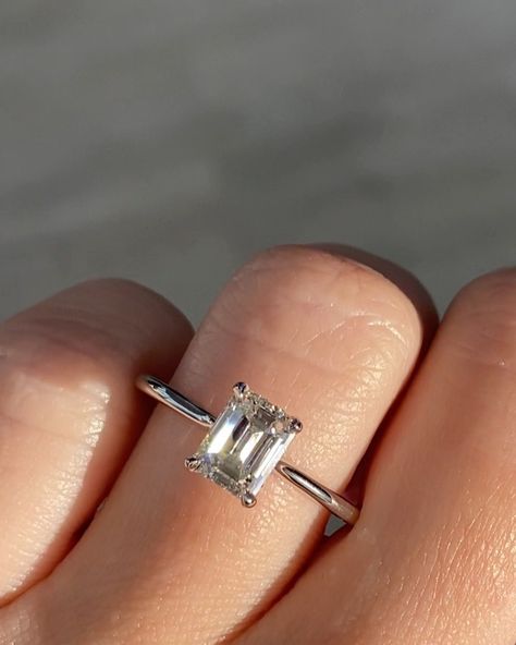 Emerald Cut Ring, Cathedral Setting, Wedding Studs, Ring Pop, Emerald Cut Rings, Jewellery Inspiration, Emerald Cut Diamond, Hidden Halo, Indian Designer