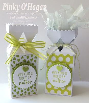 Pinky's World Stamping Projects: Cute half cracker box Stampin Up Cracker & Treat Box Dies, Stampin Up Cracker And Treat Box Dies, Treat Boxes Ideas Packaging, New Parent Gifts, Treat Box Template, Decorated Cups, Happy Halloween Cards, Christmas Treats Holders, Stamping Projects