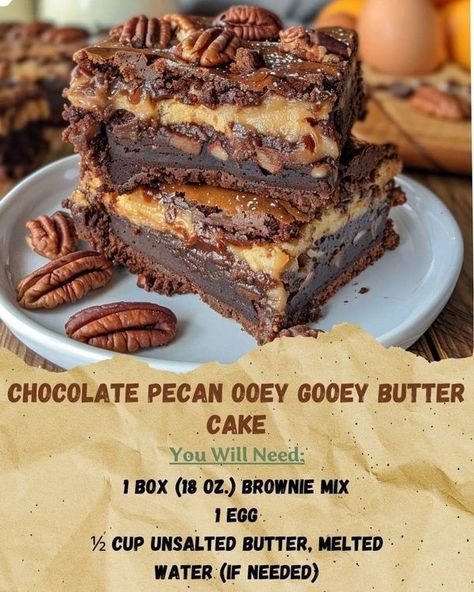 Ina Garten Recipes, 🍰🍟🍕🍿 | Chocolate Pecan Ooey Gooey Butter Cake | Facebook Ooey Gooey Chocolate Chip Bars, Ooy Gooy Brownies, Chocolate Pecan Ooey Gooey Butter Cake, Chocolate Ooey Gooey Butter Cake, Ooey Gooey Butter Cake Recipe, Ooey Gooey Cake, Ooey Gooey Butter Cake, Toffee Cake, Gooey Cake