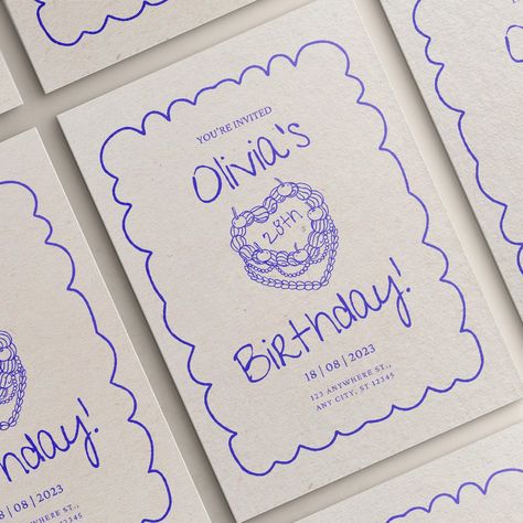 Invitation Card 21st Birthday, 27th Birthday Invitations, Brunch Birthday Party Invitation, Cute Bday Invitations, Birthday Invitations Aesthetic, Etsy Invitations, 33rd Birthday, Bday Invitations, 28th Birthday