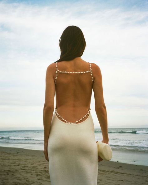 Wedding • Instagram Cult Gaia Dress, Backless Gowns, Pearl Straps, Midi Knit Dress, Icon Clothing, Fashion Journals, Cult Gaia, Knit Midi Dress, Gorgeous Gowns