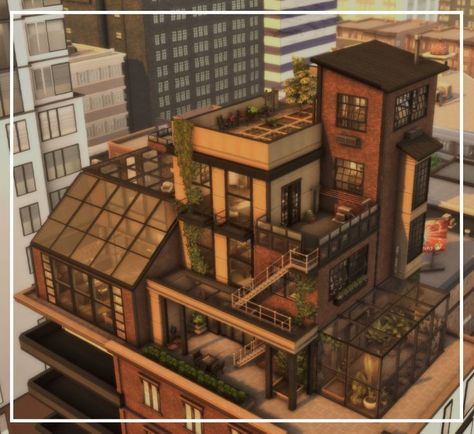 Lotes The Sims 4, San Myshuno, Industrial Apartment, Sims 4 House Plans, Sims 4 House Building, Sims 4 House Design, Casas The Sims 4, Sims Building, Sims House Plans