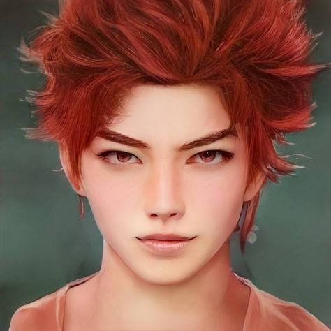 Momo Yaoyorozu Artbreeder, Kirishima Face Claim, Mha Faceclaims Artbreeder, Kirishima Artbreeder, Red Hair And Piercings, Anime Realistic, Light Red Hair, Woman With Red Hair, Red Hair Trends